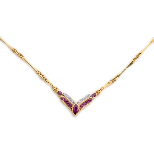 657 - A DIAMOND AND GEM-SET NECKLACE WITH INTERCHANGEABLE CENTREPIECES