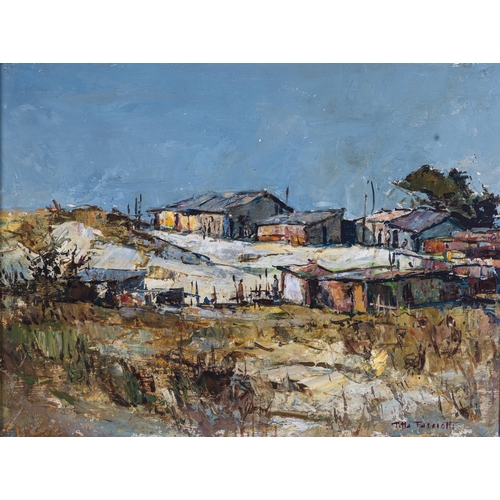 161 - Titta Fasciotti (South African 1927-1993): LANDSCAPE WITH BUILDINGS