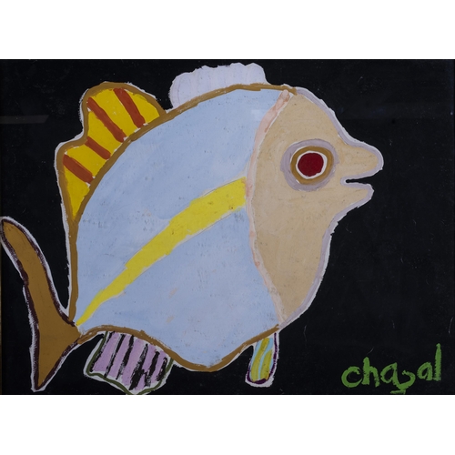 237 - Malcolm de Chazal (Mauritian 1902-1981): YELLOW AND WHITE FISH