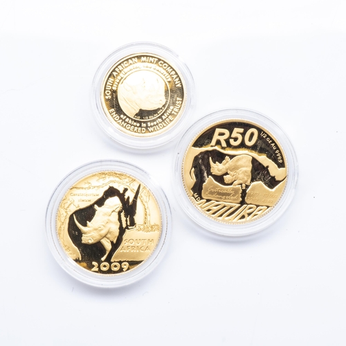 1037 - A RHINO GOLD PROOF SET