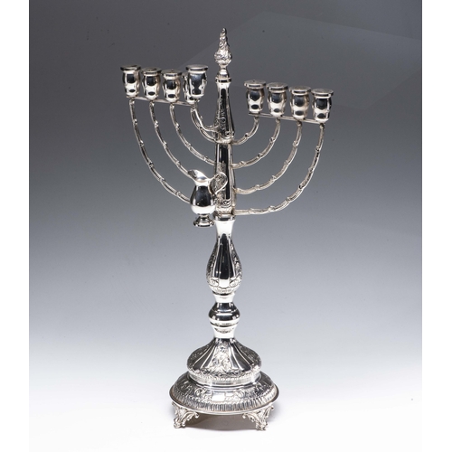 764 - A SILVER MENORAH