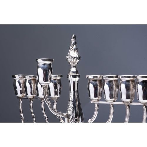 764 - A SILVER MENORAH