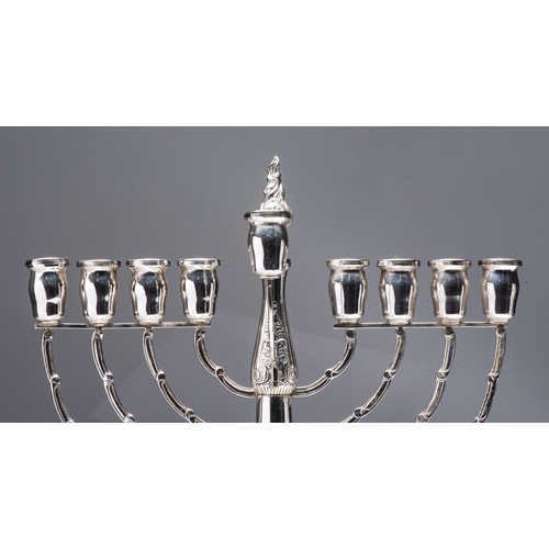 764 - A SILVER MENORAH