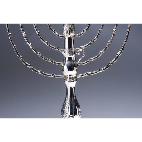 764 - A SILVER MENORAH