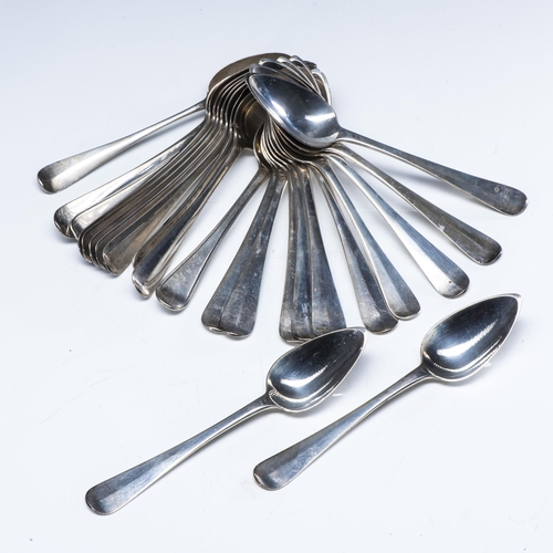 755 - DUTCH SILVER HANOVERIAN PATTERN FLATWARE