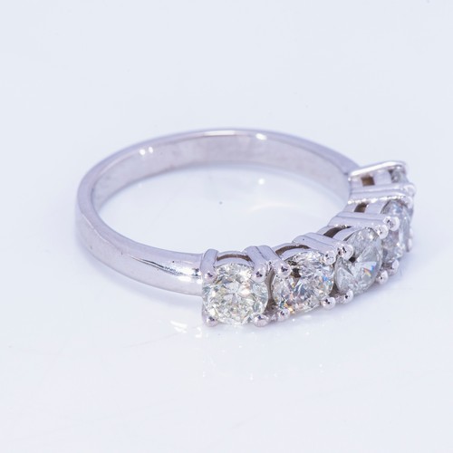 901 - A DIAMOND HALF-ETERNITY RING