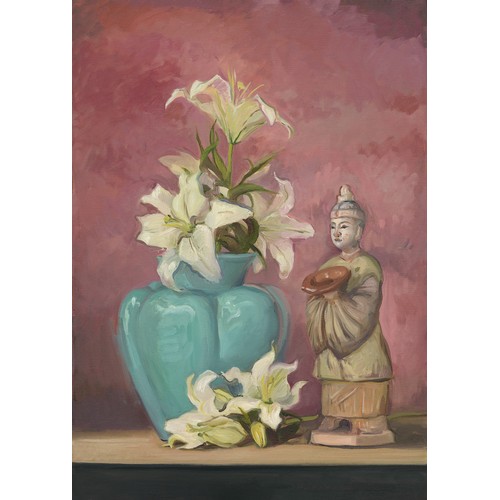 289 - Alice Toich (South African 1991 - ) MING STILL LIFE WITH WHITE LILIES