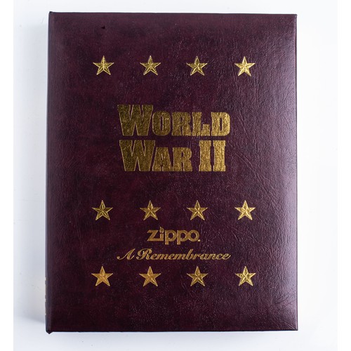 137 - A CASED SET OF FOUR WORLD WAR TWO ZIPPO LIGHTERS