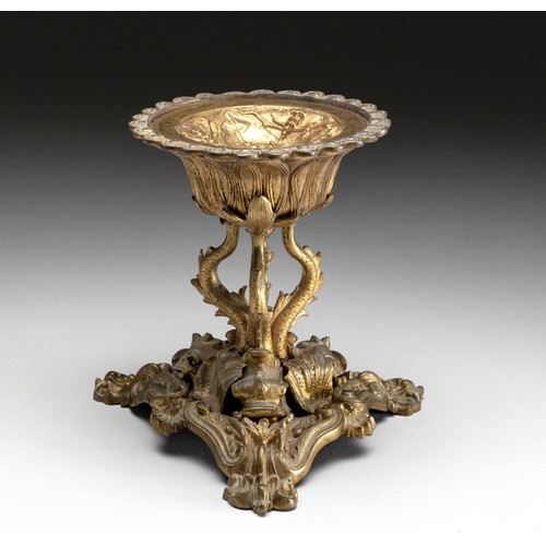 544 - A FRENCH GILT METAL CENTREPIECE, LATE 19TH/EARLY 20TH CENTURY