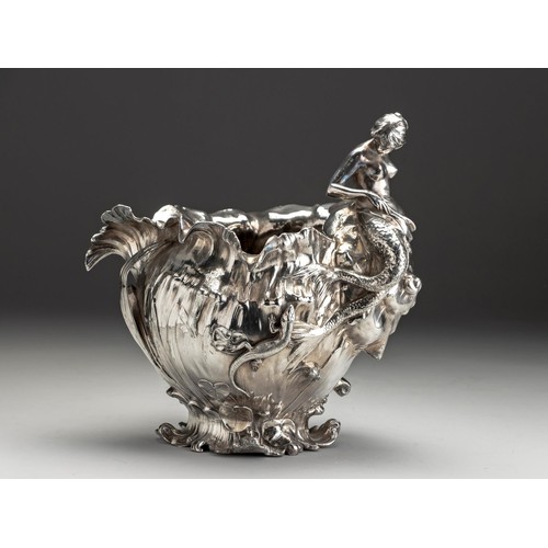 558 - A LARGE SILVER PLATED WMF WINE COOLER, EARLY 20TH CENTURY