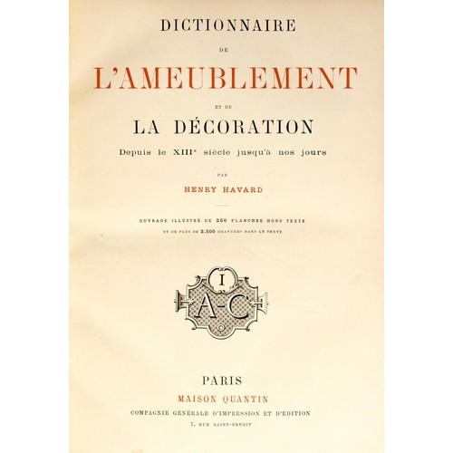 130 - DICTIONNAIRE DE L’AMEUBLEMENT ET DE LA DÉCORATION, 4 VOLS