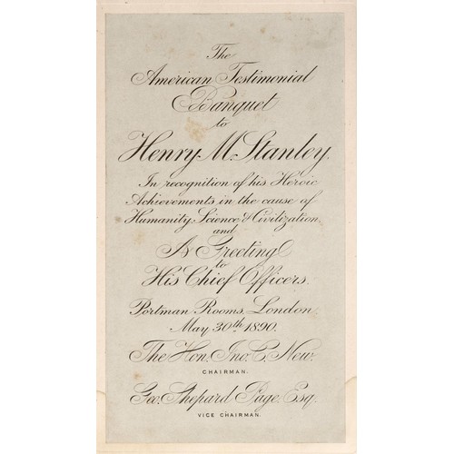 128 - THE AMERICAN TESTIMONIAL BANQUET TO HENRY M STANLEY