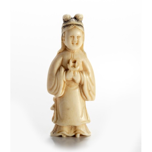 609 - A JAPANESE IVORY FIGURAL TOGGLE, MEIJI PERIOD, 1868 - 1912