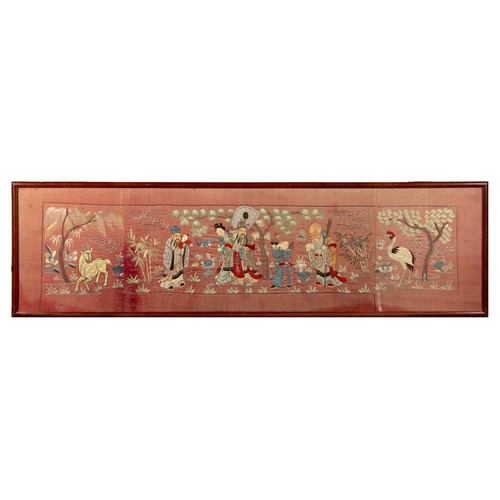 659 - A CHINESE SILK EMBROIDERED 'STAR GOD' BANNER, QING DYNASTY, LATE 19TH/EARLY 20TH CENTURY