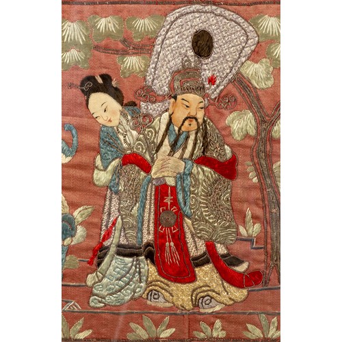 659 - A CHINESE SILK EMBROIDERED 'STAR GOD' BANNER, QING DYNASTY, LATE 19TH/EARLY 20TH CENTURY