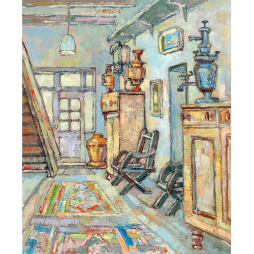 268 - Gregoire Johannes Boonzaier (South African 1909 - 2005) GEEL HUIS INTERIOR