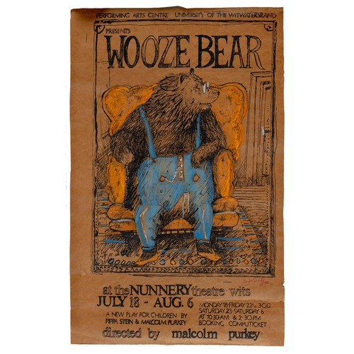 349 - William Kentridge (South African 1955 - ) WOOZE BEAR POSTER