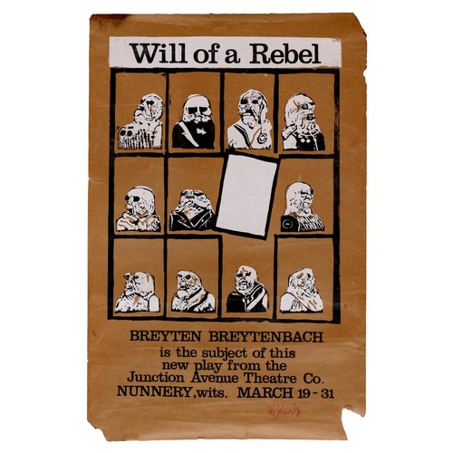 348 - William Kentridge (South African 1955 - ) WILL OF A REBEL POSTER