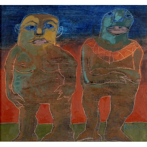 223 - Jan Vermeiren (South African 1949 - ) TWO FIGURES WAITING