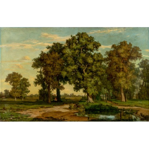 183 - F. Cornby (Continental School 19th Century) RIVER AND TREES