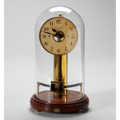 169 - A BRASS MANTEL CLOCK, BULLE, EARLY 20TH CENTURY