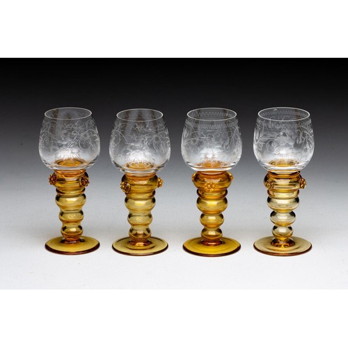 590 - A SUITE OF EIGHTEEN THERIESENTHAL HOCK GLASSES