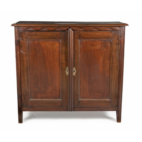 375 - A CAPE STINKWOOD AND SILVER-MOUNTED LOW CUPBOARD