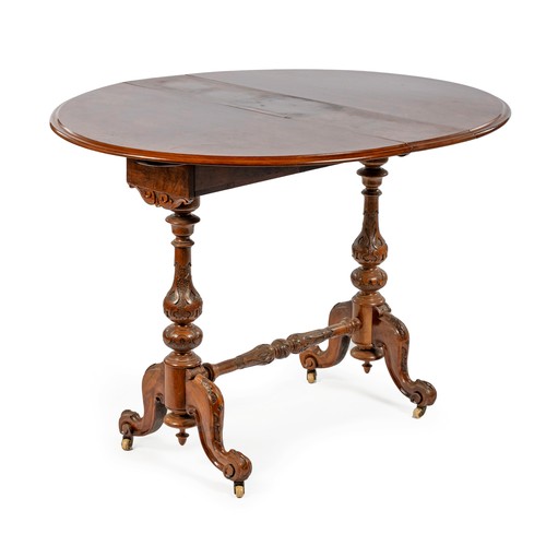 415 - A VICTORIAN WALNUT SUTHERLAND TABLE