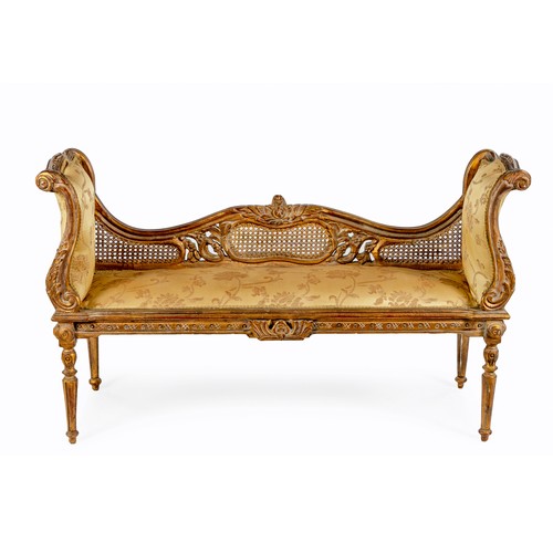 442 - A LOUIS XVI-STYLE GILTWOOD WINDOW SEAT