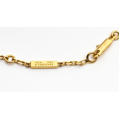 863 - AN 18CT GOLD CHAIN NECKLACE, VAN CLEEF AND ARPELS