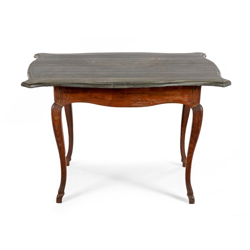 378 - A CAPE STINKWOOD AND PINE SLATE-TOPPED TABLE, 19TH CENTURY