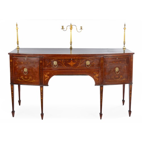 405 - A GEORGE III MAHOGANY AND INLAID SIDEBOARD