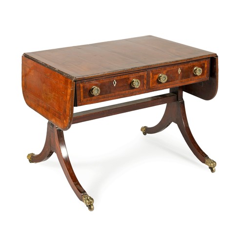 412 - A REGENCY MAHOGANY SOFA TABLE