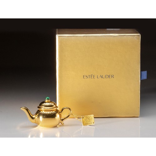 79 - AN ESTEE LAUDER SOLID PERFUME COMPACT, LITTLE TEAPOT, 2007