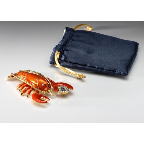 117 - AN ESTEE LAUDER SOLID PERFUME COMPACT, RED ROCK LOBSTER, 2009