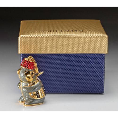 152 - AN ESTEE LAUDER SOLID PERFUME COMPACT, MISCHIEVOUS MONKEY - DESIGNED BY JUDITH LEIBER, 2004