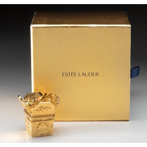 139 - AN ESTEE LAUDER SOLID PERFUME COMPACT, GLIMMERING TAKE-OUT, 2009