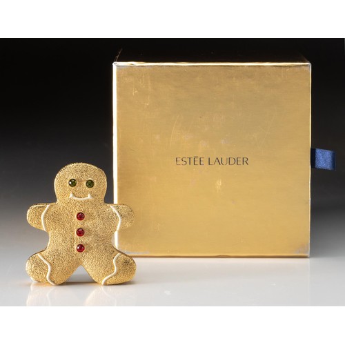 168 - AN ESTEE LAUDER SOLID PERFUME COMPACT, HOLIDAY TREAT HOLIDAY EDITION, 2008