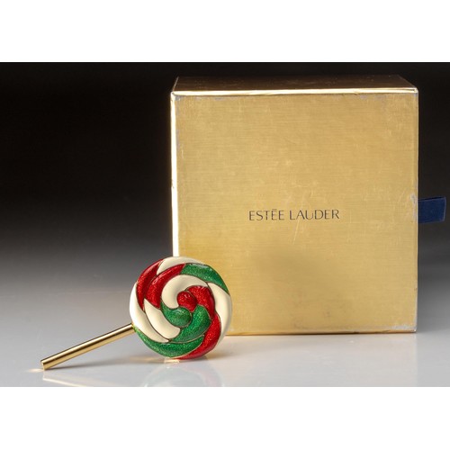 165 - AN ESTEE LAUDER SOLID PERFUME COMPACT, BEAUTIFUL LOLLIPOP TWIST, 2008