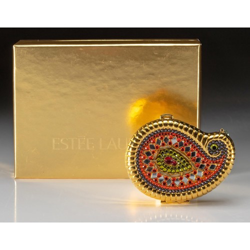 132 - AN ESTEE LAUDER POWER COMPACT, INDIAN PAISLEY, FROM THE AROUND-THE-WORLD COLLECTION, 2003