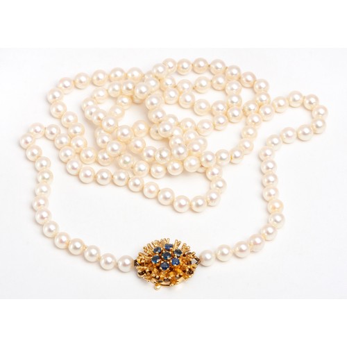 63 - A CULTURED PEARL NECKLACE