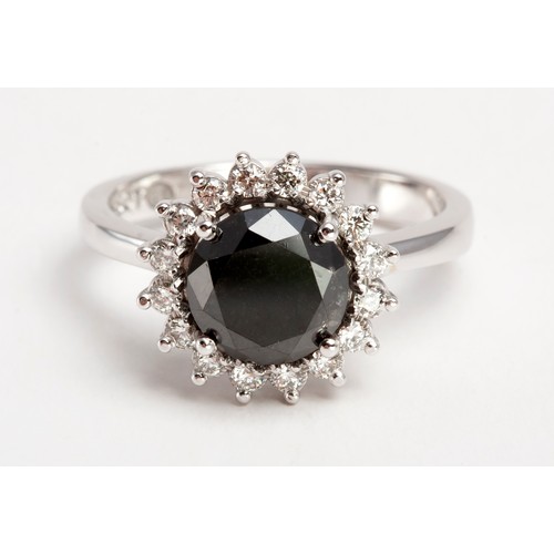 366 - A DIAMOND DRESS RING