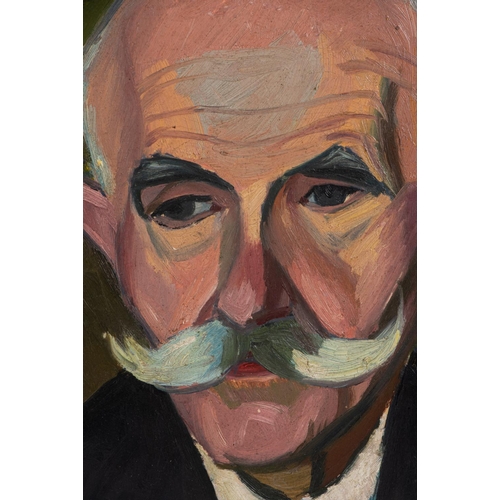 644 - Maggie (Maria Magdalena) Laubser (South Africa 1886 - 1973) PORTRAIT OF A MAN WITH WHITE MOUSTACHE