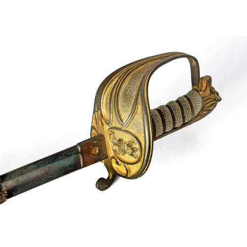 929 - A NAVAL OFFICER'S SWORD