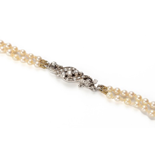 1043 - A DOUBLE-STRAND PEARL NECKLACE