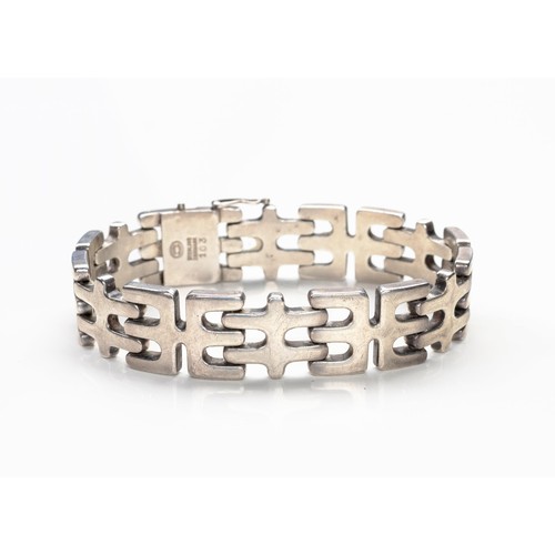 1081 - A GEORG JENSEN SILVER BRACELET, DESIGNED BY EDVARD KINDT-LARSEN