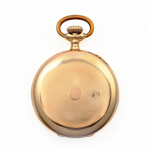 1141 - A 14CT GOLD OPEN-FACED POCKET WATCH, ANTOINE FRÈRES