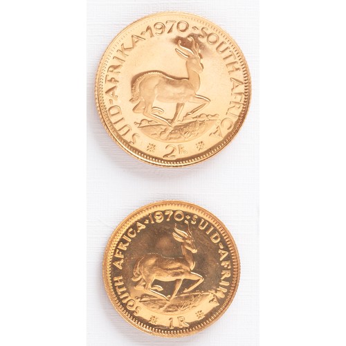 66 - A GOLD R2 & R1 GOLD COIN SET