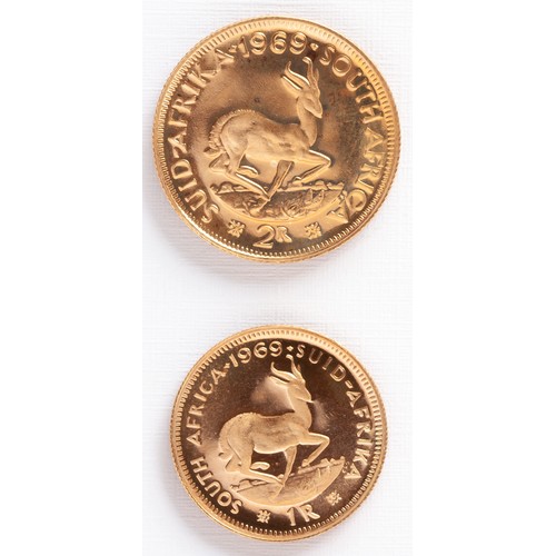 67 - A GOLD R2 & R1 GOLD COIN SET