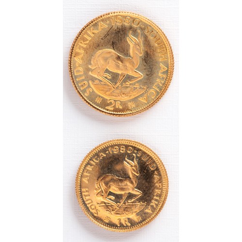 68 - A GOLD R2 & R1 GOLD COIN SET